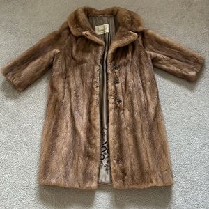 Herman Furs Vintage Long Mink Fur Coat